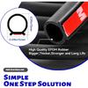 D-Shape Car Door Rubber Seal Strip,Black Automotive Weather Stripping With Self-Adhesive To Reduce Noise And Water-Leaking Fit Most