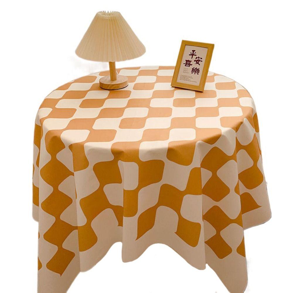 Cotton Checkerboard Tablecloth Korean Style Table Cover Set Prop Plaid Tablecloth  Coffee Table