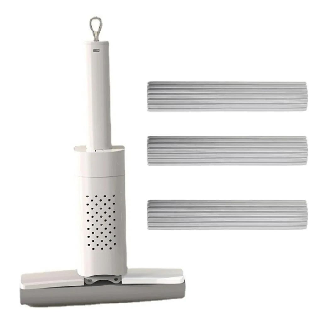 Portable Self-Squeezing Mini Mop Handheld Lazy Cleaning Tool Strong Absorbent Wet Dry Dual Function for Quick Easy Cleaning