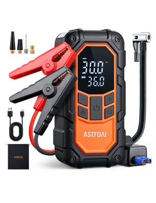 AstroAI S8 Air Nano Jump 1500A Peak Car Engine Starter with Up To Gasoline and Diesel Tire Inflator with 12V Emergency 10 Safety Mobile LED Emergency
