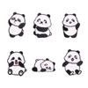 6pcs Panda Patch Selfadhesive Badges Patch Sticker No Sewing For Clothing Hat Accessories Decoration For Craft Lovers