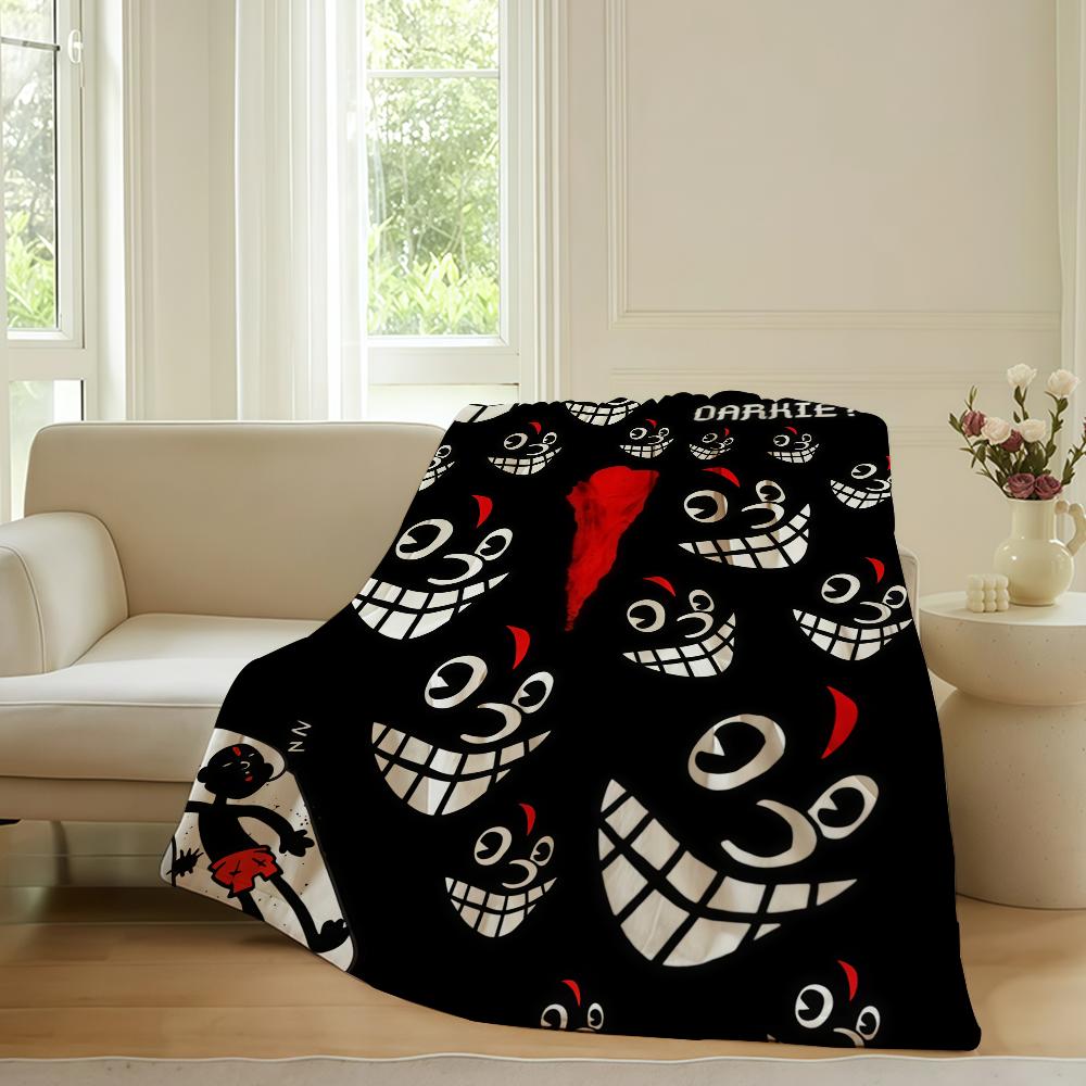 

American rapper Lil Darkie Blanket For Sofa Office Bed Plane Travel Sleep Read Relax Camping Soft And Warm 75x90cm