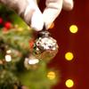 25 Pieces Silver Glass Vintage Christmas Ornaments Mini Bulk Mercury Decorative Ornaments X Mas Balls for Halloween, Christmas Tree