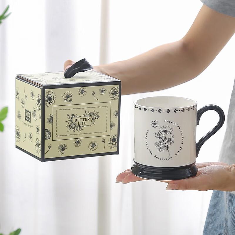 Elegant Rose Retro Ceramic Mug