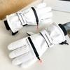 Solid Color Winter Ski Gloves Plush  Gloves Fashion Snowboard Gloves  Girls