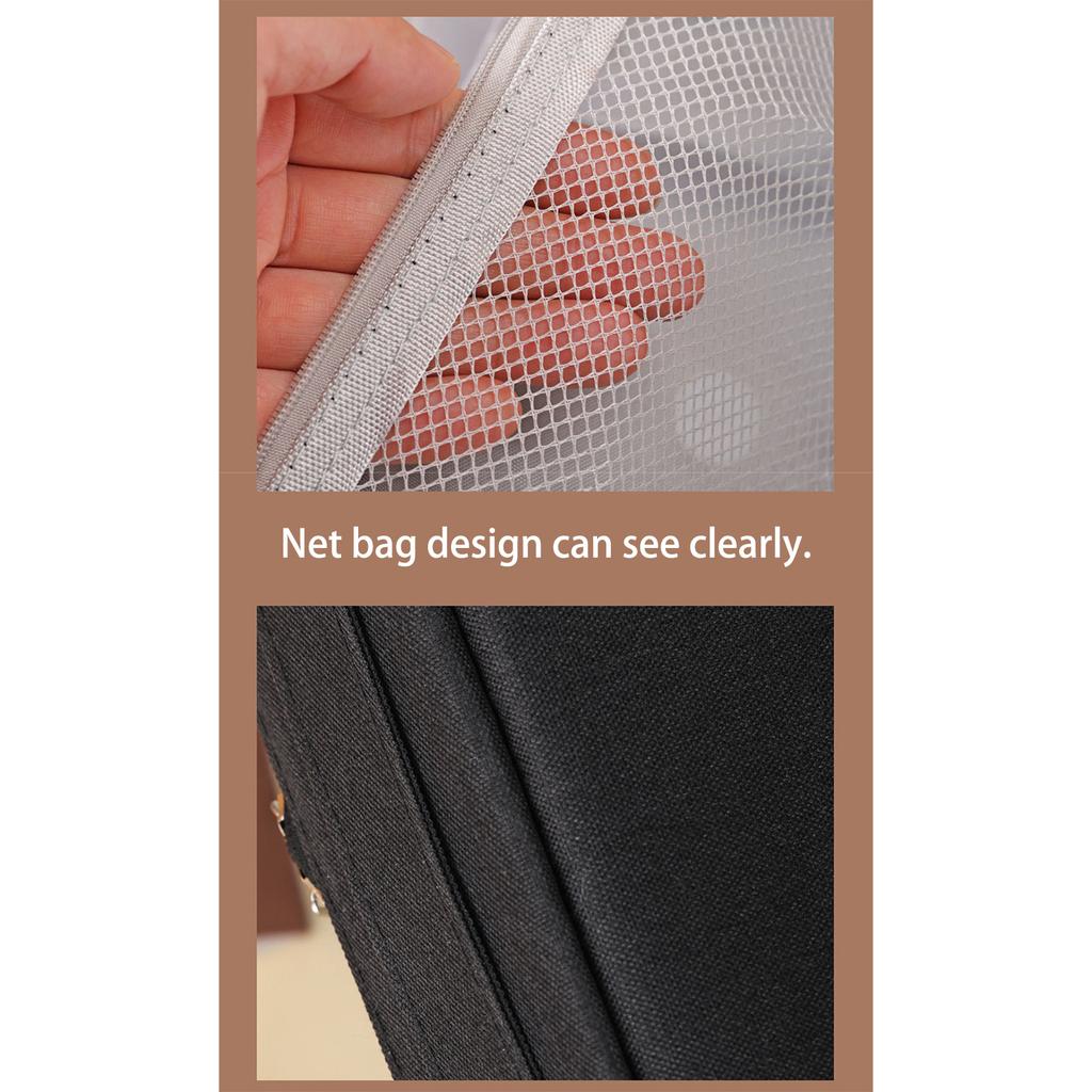 Oxford Cloth Standing Makeup Bag with Large Capacity Durable Waterproof Oxford Fabric for Home Storage Business Travel Bag