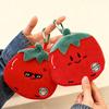 Tomato Pocket Wallet Plush Keychain Bag Backpack Pendant Charm Headphone/Data Cable/Lipstick/Sanitary Napkins Storage bag