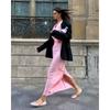 French New Sexy Vest Top Split Skirt Suit V-Neck Vest Half Skirt Set
