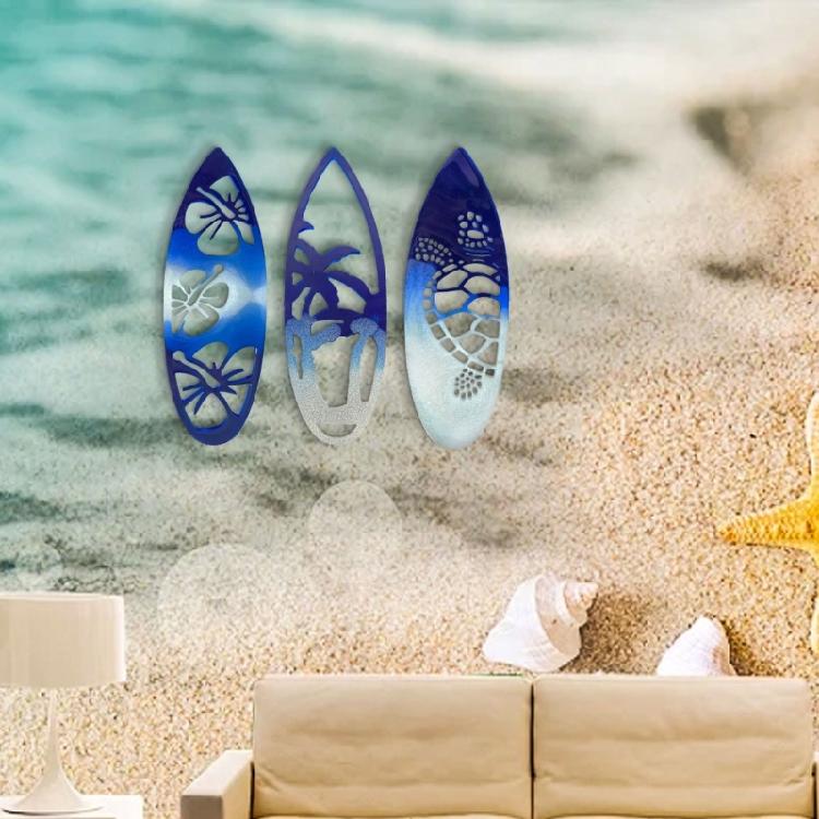 3pcs Surfboard Shaped Mold Handmade Jewelry Mould Wall Decorations Epoxy Moulds