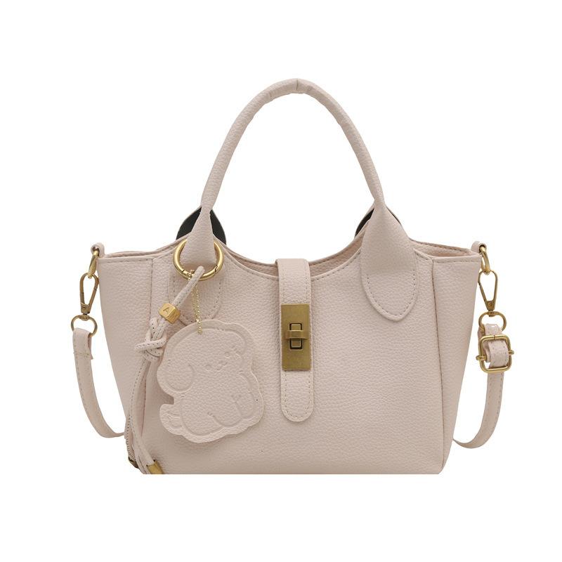 Korean Version of Niche Portable Bucket Bag Women's 2025 New Trendy Fashion Versatile Shoulder Bag Simple Casual Messenger Bag