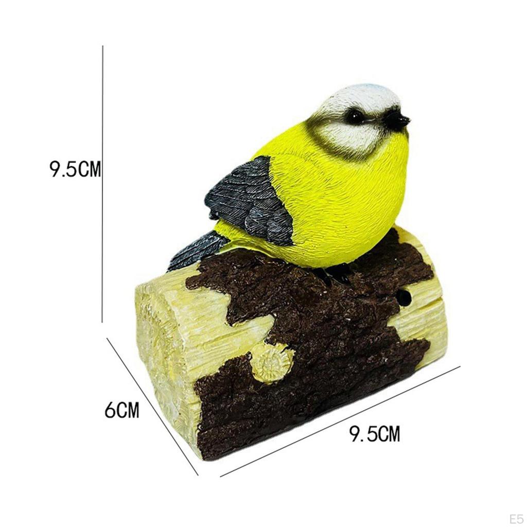 Figurine Bird Statue, Miniature Animal Sculpture LED Ornament Figure for Bonsai Fairy