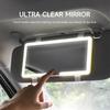 LED Car Vanity Mirror Rechargeable Sun Visor Makeup Mirror HD Dimmable Touch Screen 3 Light Modes Auto Interior Mirror