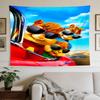 Train Adventure: Titipo's Journey Large Wall Tapestry,Ideal for Office Backdrops, Holiday Gifts, Home Decor (Living Room, Bedroom, Dorm, Parties), and