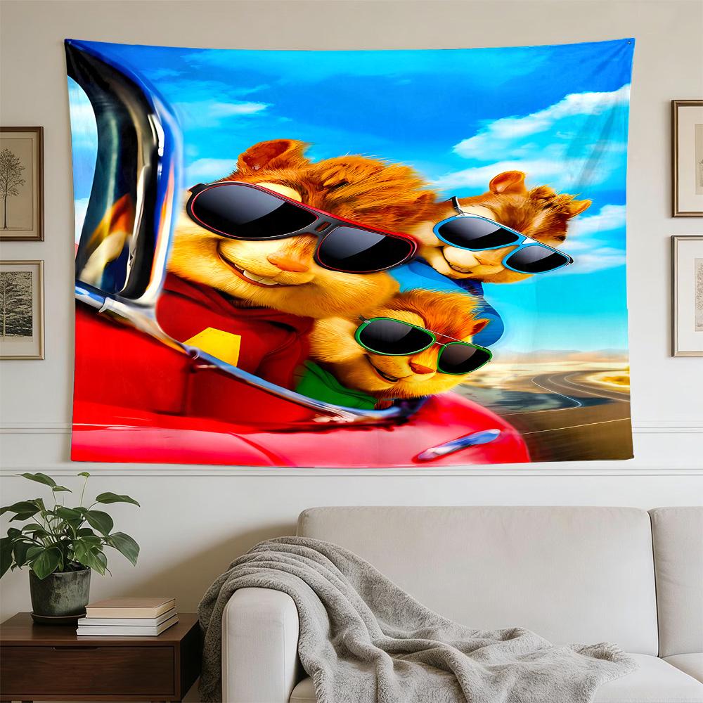 Train Adventure: Titipo's Journey Large Wall Tapestry,Ideal for Office Backdrops, Holiday Gifts, Home Decor (Living Room, Bedroom, Dorm, Parties), and