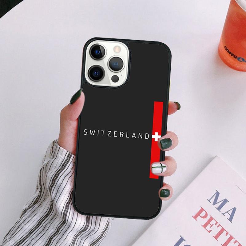 Switzerland Swiss Flag Phone Case For iPhone 17 Air 16 15 14 13 12 11 Pro Max Plus Max Cover Shell coque