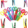 Student DIY Color Album Decorative Lace Scissors Comfortable Hand Scissors Paper Cuttings Scissors Art Safety Scissors
