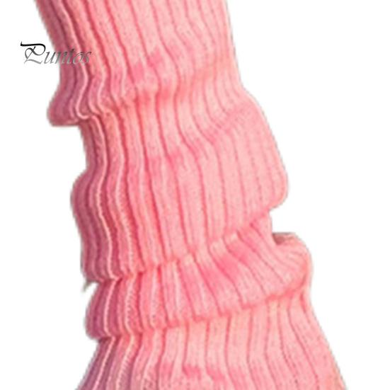Boot Socks 1 Pair Leg Warmers Mid Calf Thickened Knitted Lolita Ribbed Keep Covers Warm Solid Color Autumn Winter Women Stockings for Dating