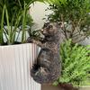 1Pc Resin Bronze Brown Bear Flower Pot Pendant, Bonsai Accessories, Animal Elements, Suitable for Flower Pots, Outdoor Flower Pots, Bonsai Accessories