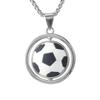 Rotatable Mini Sports Ball Pendant Necklace - Basketball, Football, Golf, Rugby, Baseball - Hip Hop Chain.