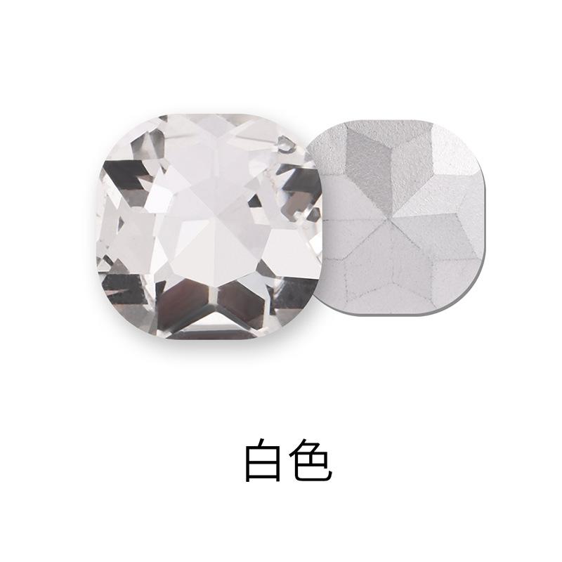 50 Stück Fette Quadratische Spitze Boden Speziell geformte Diamant Kleidung Gepäck Handyhülle Schuh Kristall Zubehör Spitze Boden Fetter Quadratischer Nagel