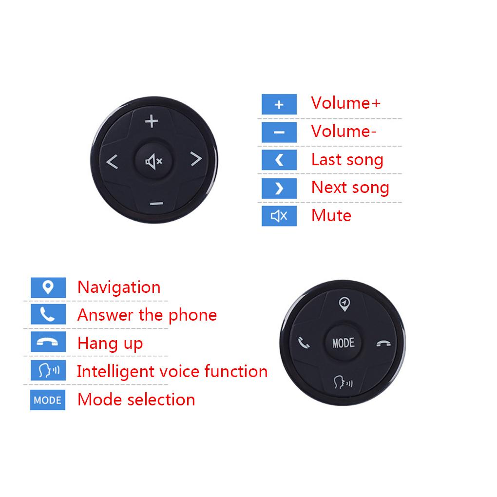Steering Wheel Multifunctional Remote Control Controls Button Radio Buttons Car Panel DVD Volume Increase Control