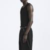 Zara Plain Simple Round Neck Sleeveless Vest Men Tops Black 3166407-800
