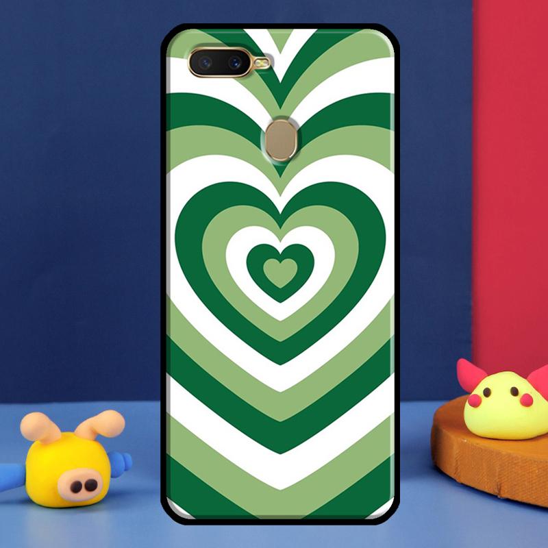 Green Aesthetic For Oppo A54 A57 S A78 A58 A98 A5 A9 A91 A15 A16 A17 A52 A72 A76 A96 A74 A94 A77 Phone Case