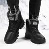 Men Waterproof Snow Boots Super Warm Winter Plush Shoes Men Sneakers Work Shoes Outdoor Male Hiking Boots Anti-slip Ankle Boots