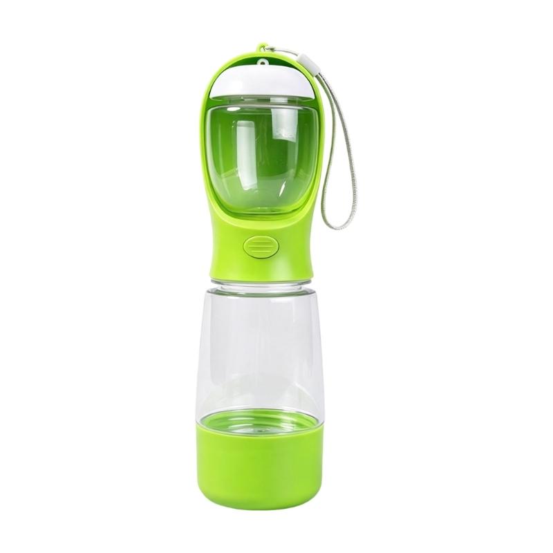 Dog Travel Drink Food Cup for Owners, Two-Section Carry Container with Carry Cord and PET Body for Park Time Daily