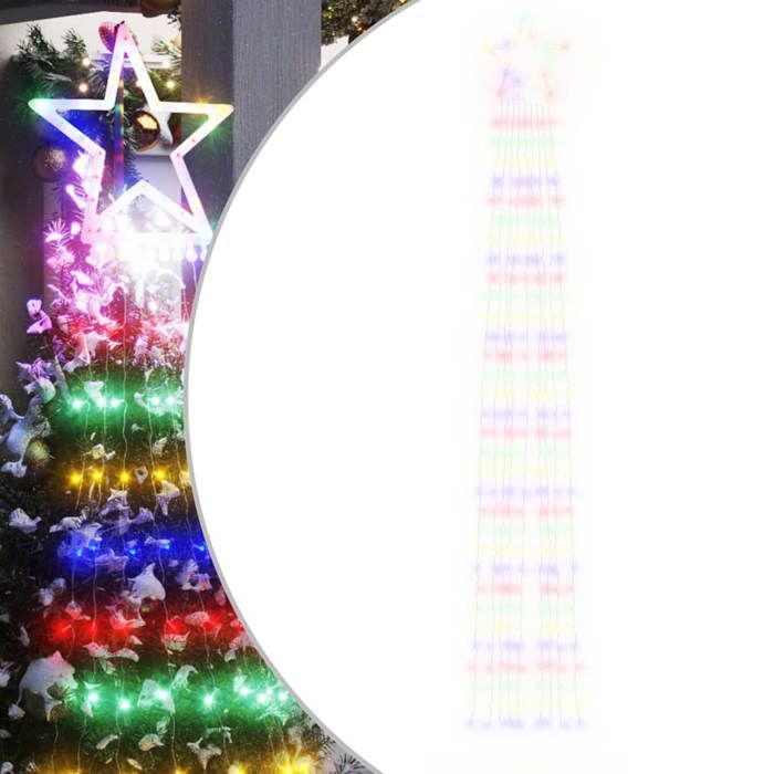 VidaXL Christmas Tree Garland 320 LED, Holiday Decoration, Party Ornament Garden Indoor Outdoor, Modern, 356926