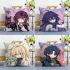 Chibi Cute Honkai Star Rail Pillow Case Plush Fabric Soft Double Sided Print Home Sofa High Quality Cushion Cover Throw