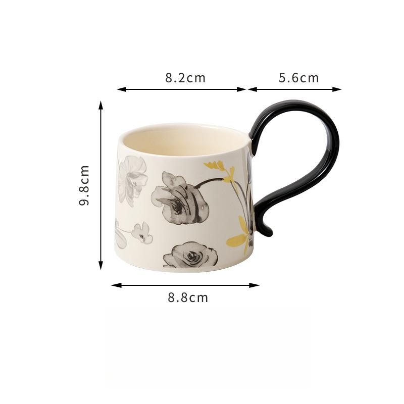 

Ретро керамическая кофейная чашка с блюдцем, кружка, послеобеденный чай, кофейная чашка, высококачественная чашка Sense, одна чашка, блюдце, одна подарочная коробка 260