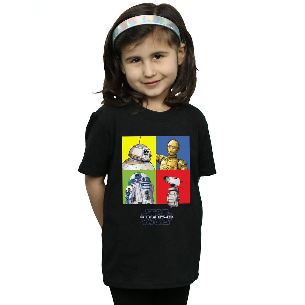 Star Wars: The Rise of Skywalker Girls Star Wars The Rise Of Skywalker Droid Squares Cotton T-Shirt