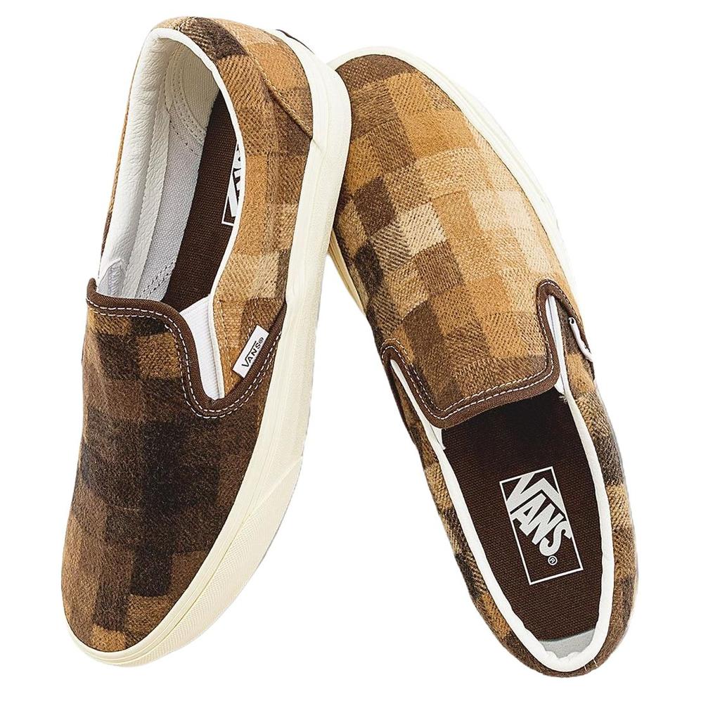 Vans Classic Slip-On Checkerboard Sweater - Brown Unisex Sneakers Sweater-Check-Brown VN0A2Z41BRO