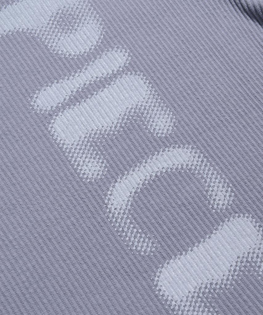 PEACE MAKER Ribbed Contrast Crop Tee (Grey)
