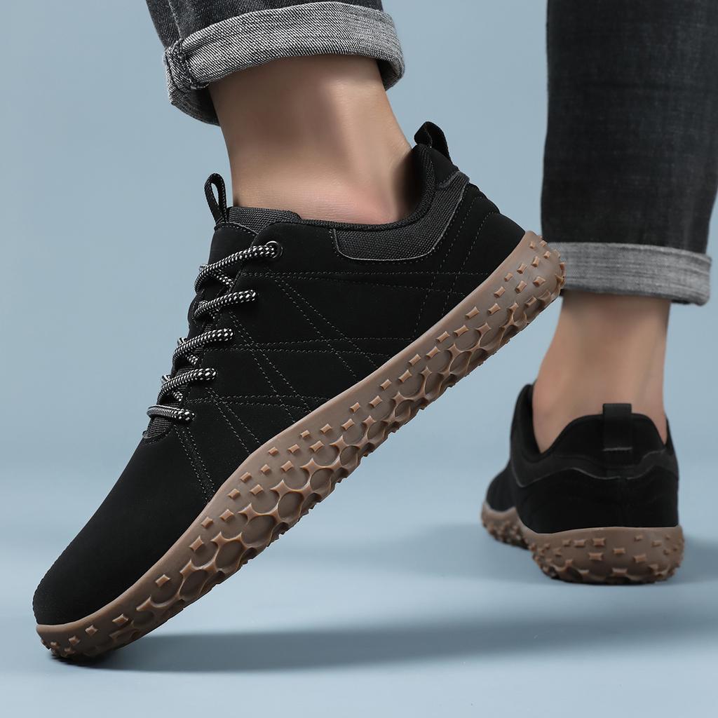 TUINANLE Mid Top Barefoot Shoes Mens Womens Wide Toe Hiking Boots Outdoor Non-Slip Trail-Running Shoes