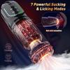 Automatic Thrusting Rotation Male Masturbator Sucking Licking LCD Vacuum Penis Pump Water SPA Real Pocket Pussy Sex Toys for Men