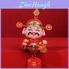 Traditional Car Pendant Resin Lucky God Rearview Mirror Decor For New Year Celebration