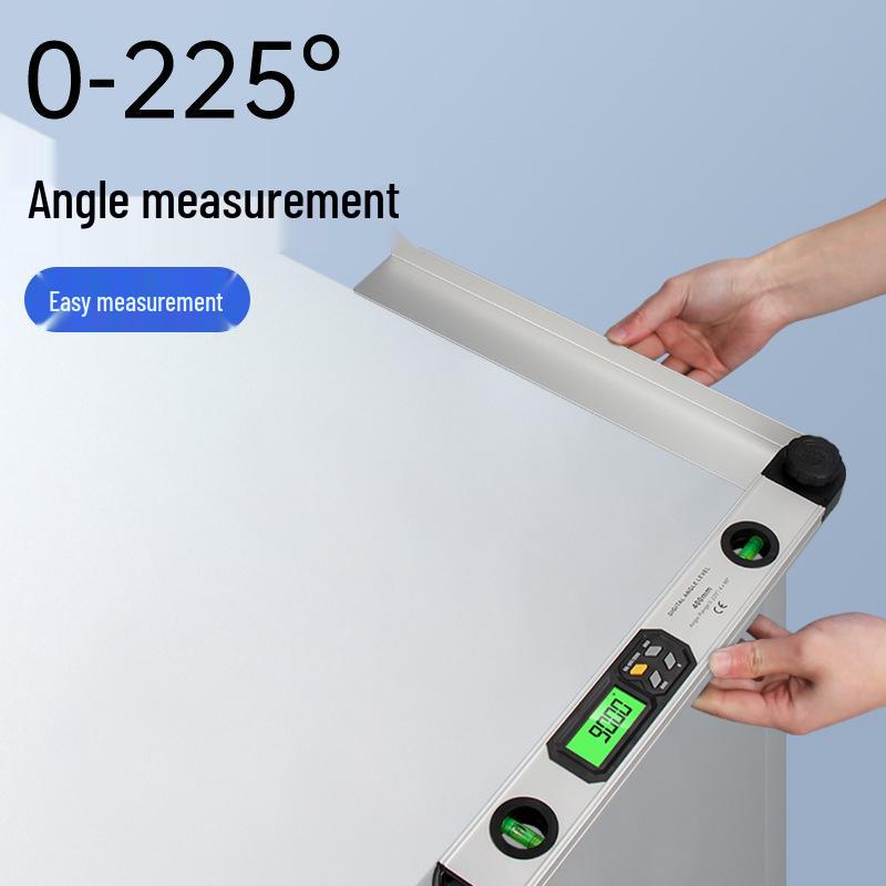 Digital Protractor & Level Ruler with Bubble - High Precision Measuring Instrument