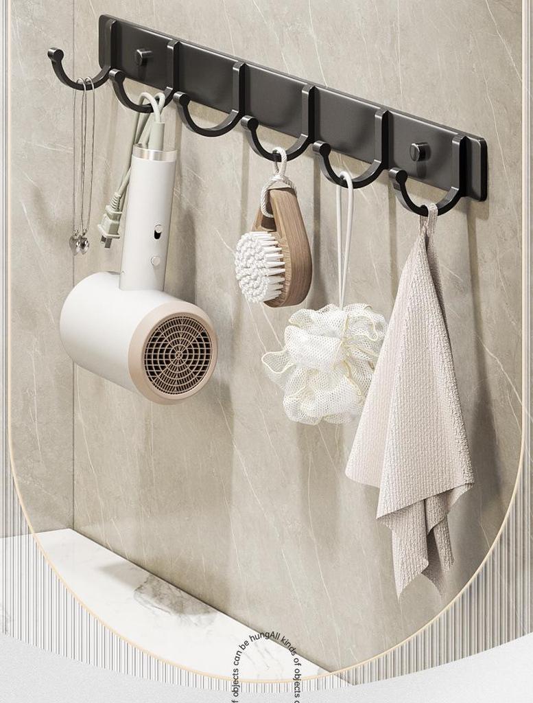 Adhesive Wall-Mounted Bathroom Clothes Hook - No Drill Required
