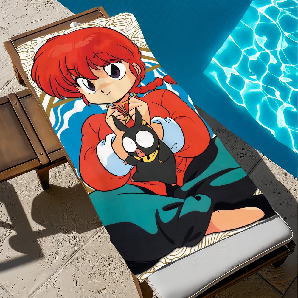 R-ranma-a anime cute Towel Beach Quick Dry Soft Pool Towels Gift for Travel Gym Shower Camping sports