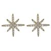 Elegant Starlight Zirconia Stud Earrings: 925 Sterling Silver Gold Accessories