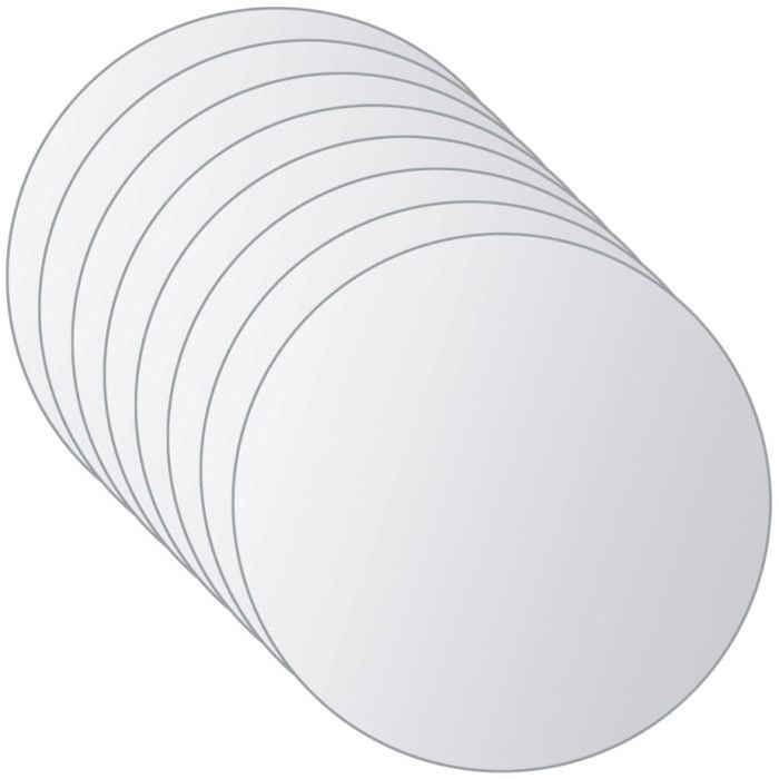 VidaXL Carreau de miroir 8 pcs Rond Verre