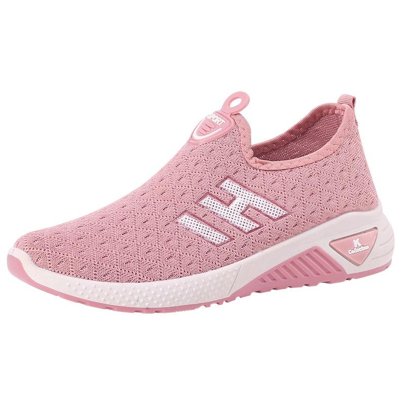 Lette gåsko for kvinner Uformell Pustende Slip On Sneakers Tennis Joggesko Trening Fottøy Gym Sneakers for kvinner Atletiske sportssko