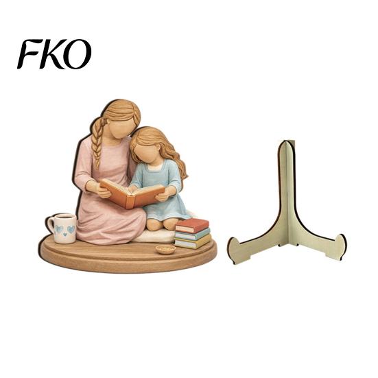Fashionable Small Ornaments Wooden Reading Desktop for Home Office Decor, Minimalist Figurine, Corrosion-resistant Nordic Decor Creative Art
