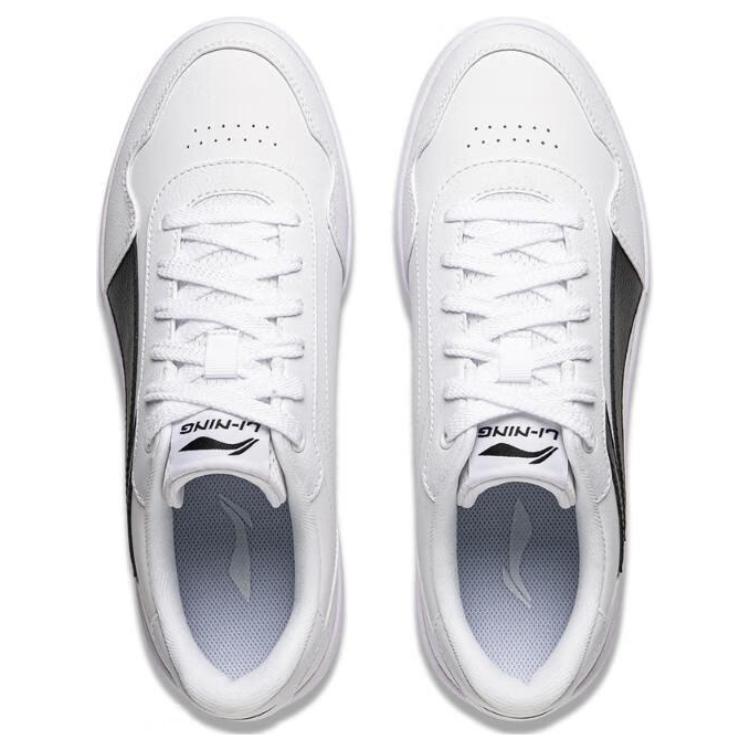 Li Ning Lightweight Trendy Comfortable Versatile Slip Resistant Durable Low Top Skate Shoes Men Sneakers White Black AGCU571-1