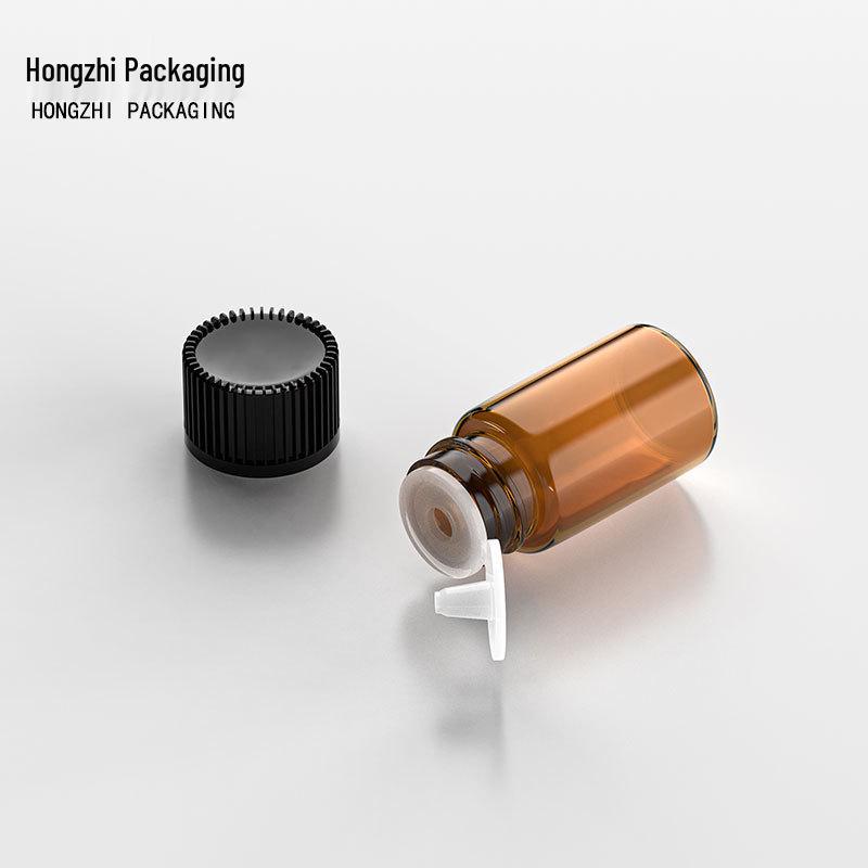 Amber Sample Bottles with Screw Caps, 1mL To 5mL - Essential Oil Decanting and Trial Size Glass Containers