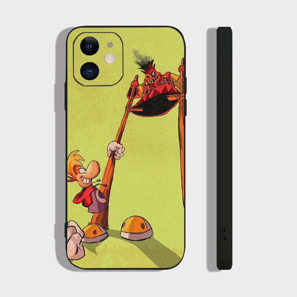 Anime R-Rayman Legends Phone Case For IPhone 17 Air 16 15 14 13 Pro Max 11 12 Black Silicone Cover