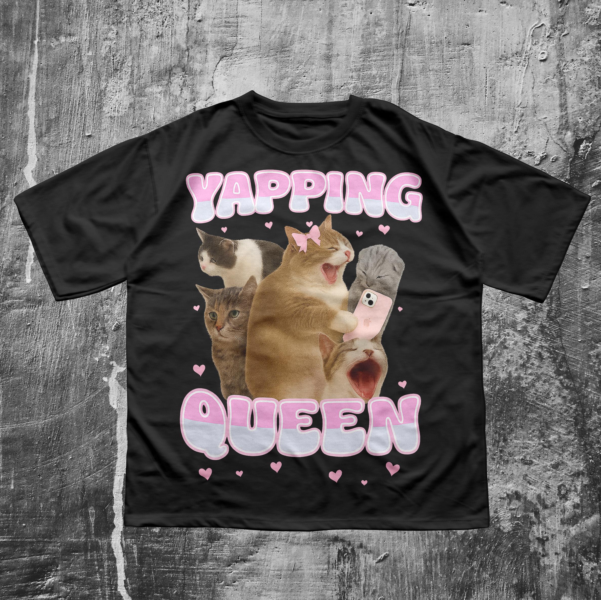 

2026 Summer New Product Chattering Queen Emoji Pack HighQuality Comfortable Mens Printed Roundneck TShirt S