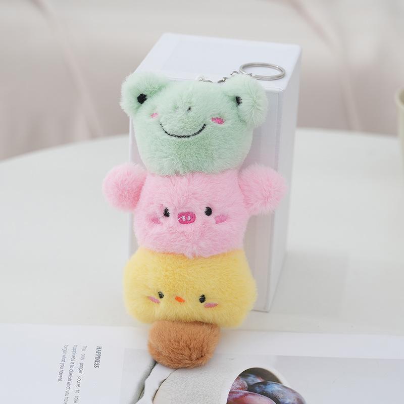 

Adorable Plush Bear Keychain Soft And Cuddly Stuffed Toy Perfect For Gifts And Decorations Frog